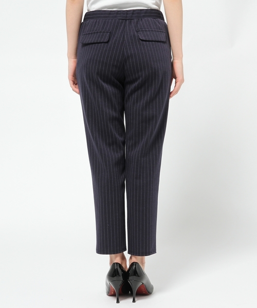 JENEVIEVE（ジュヌヴィエーヴ）の「ピンストライプジャージーパンツ（その他パンツ・レディース・ホワイト/ネイビー・1/0）」の9枚目の写真