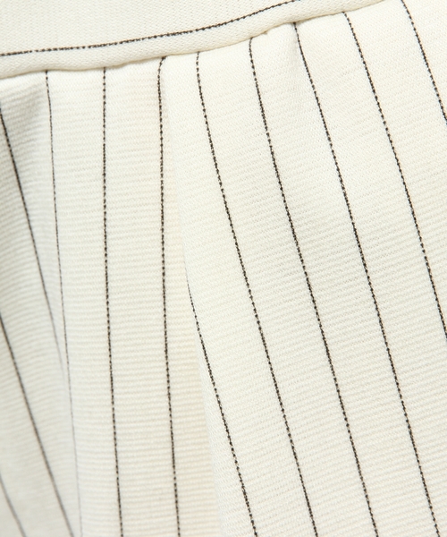 JENEVIEVE（ジュヌヴィエーヴ）の「ピンストライプジャージーパンツ（その他パンツ・レディース・ホワイト/ネイビー・1/0）」の3枚目の写真