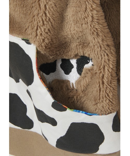 Design Tshirts Store graniph（デザイン　ティーシャツ　ストア　グラニフ）の「アニマルフェイクファー｜キッズアニマルポケットパーカー（パーカー・キッズ・ベージュ・100/110/120/130/140）」の8枚目の写真