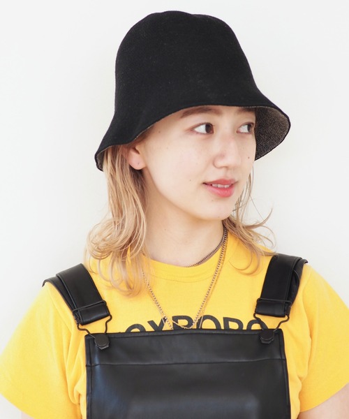 Ray BEAMS（レイビームス）の「Ray BEAMS / リバーシブル サーモ ハット（ハット・レディース・ブラック/グリーン/オレンジ・ONE SIZE）」の15枚目の写真