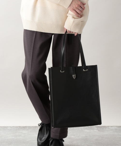 RAGEBLUE（レイジブルー）の「デコメタル/コンパクトトートバッグ/261906（トートバッグ・メンズ・ブラック/ブラウン/オフホワイト・FREE）」の2枚目の写真