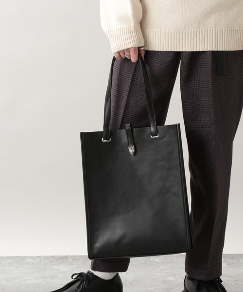 RAGEBLUE（レイジブルー）の「デコメタル/コンパクトトートバッグ/261906（トートバッグ・メンズ・ブラック/ブラウン/オフホワイト・FREE）」の4枚目の写真