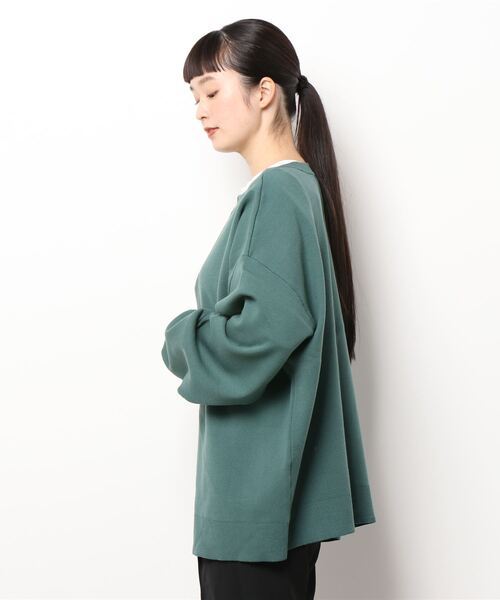 LOWRYS FARM(ローリーズファーム)の「2WAYクルーネックカーデ 263015(カーディガン/ボレロ・レディース・カーキ/グレー/ブルー・MEDIUM/LARGE)」の4枚目の写真