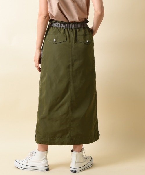 INTERPLANET(インタープラネット)の「サイドプリーツミリタリースカート(スカート・レディース・カーキ/ネイビー/グレイッシュベージュ/ベージュ/ブルー/カーキ系1・FREE)」の11枚目の写真