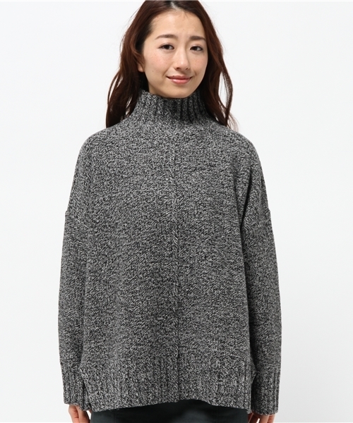 OUTLET（アウトレット）の「【WHO'S WHO gallery】KRメランジハイネックニット（ニット/セーター・レディース・ブルー/グレー/レッド・FREE）」の4枚目の写真