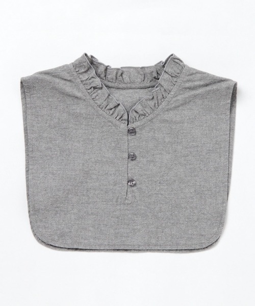 studio CLIP（スタディオクリップ）の「ボタンスタンドコットン付け襟（付け襟・レディース・グレー/オフホワイト/ブルー・FREE）」の2枚目の写真