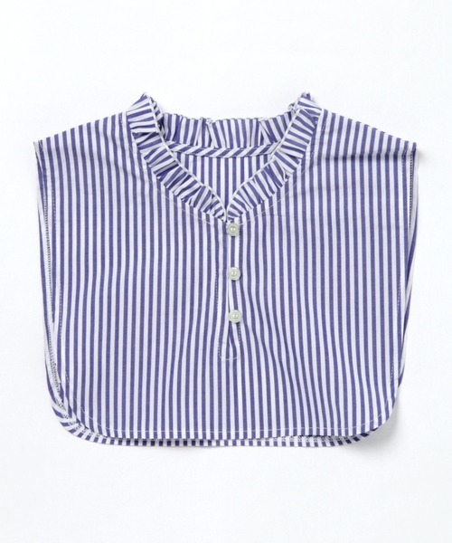 studio CLIP（スタディオクリップ）の「ボタンスタンドコットン付け襟（付け襟・レディース・グレー/オフホワイト/ブルー・FREE）」の3枚目の写真