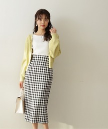 PROPORTION BODY DRESSING | ギンガムプリントタイトスカート / 1212120209(スカート)