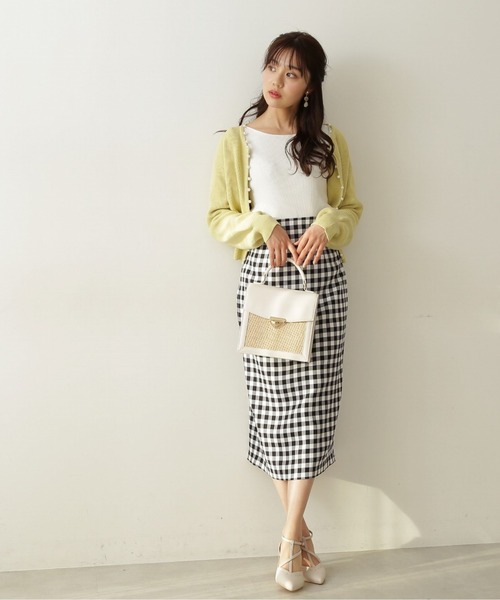 PROPORTION BODY DRESSING(プロポーションボディドレッシング)の「ギンガムプリントタイトスカート / 1212120209(スカート・レディース・ブラック/ベージュ/イエロー・SMALL/MEDIUM)」の11枚目の写真