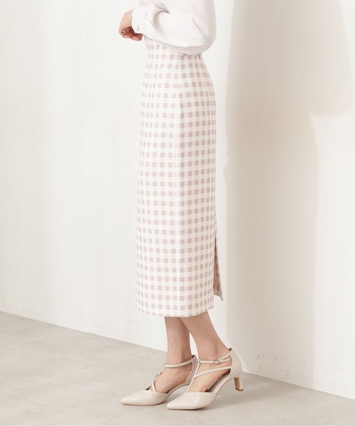 PROPORTION BODY DRESSING(プロポーションボディドレッシング)の「ギンガムプリントタイトスカート / 1212120209(スカート・レディース・ブラック/ベージュ/イエロー・SMALL/MEDIUM)」の5枚目の写真