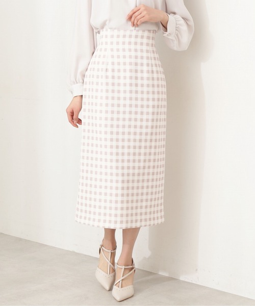 PROPORTION BODY DRESSING(プロポーションボディドレッシング)の「ギンガムプリントタイトスカート / 1212120209(スカート・レディース・ブラック/ベージュ/イエロー・SMALL/MEDIUM)」の6枚目の写真
