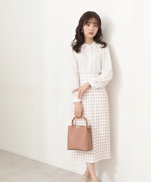 PROPORTION BODY DRESSING(プロポーションボディドレッシング)の「ギンガムプリントタイトスカート / 1212120209(スカート・レディース・ブラック/ベージュ/イエロー・SMALL/MEDIUM)」の9枚目の写真