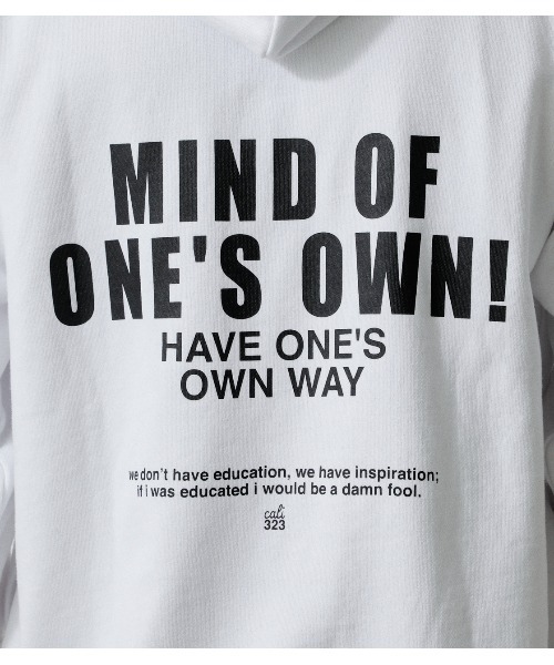 AZUL by moussy(アズールバイマウジー)の「MIND OF ONES OWN HOODIE/マインドオブワンスオウンフーディ(パーカー・メンズ・ホワイト/ブラック/ライトピンク・MEDIUM/LARGE)」の14枚目の写真