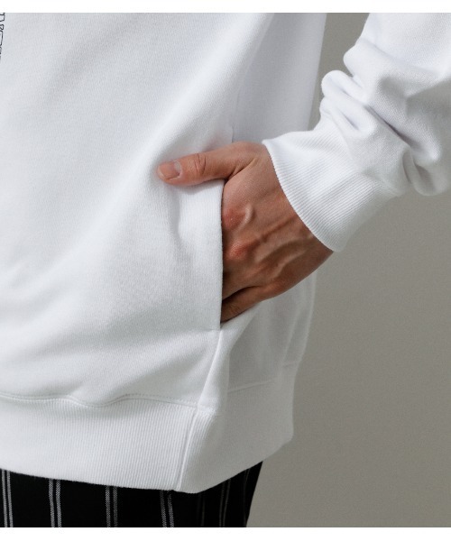 AZUL by moussy(アズールバイマウジー)の「MIND OF ONES OWN HOODIE/マインドオブワンスオウンフーディ(パーカー・メンズ・ホワイト/ブラック/ライトピンク・MEDIUM/LARGE)」の16枚目の写真