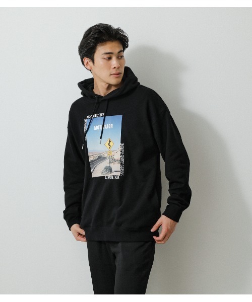 AZUL by moussy(アズールバイマウジー)の「MIND OF ONES OWN HOODIE/マインドオブワンスオウンフーディ(パーカー・メンズ・ホワイト/ブラック/ライトピンク・MEDIUM/LARGE)」の18枚目の写真