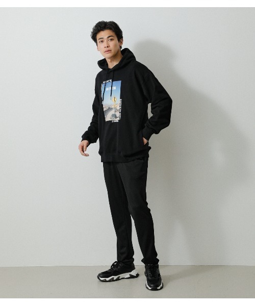 AZUL by moussy(アズールバイマウジー)の「MIND OF ONES OWN HOODIE/マインドオブワンスオウンフーディ(パーカー・メンズ・ホワイト/ブラック/ライトピンク・MEDIUM/LARGE)」の19枚目の写真