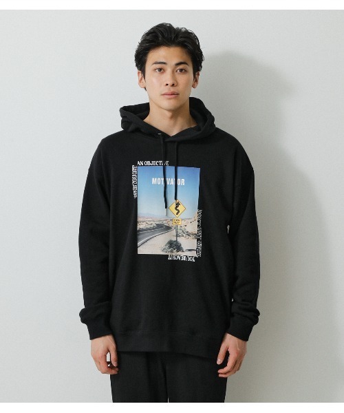 AZUL by moussy(アズールバイマウジー)の「MIND OF ONES OWN HOODIE/マインドオブワンスオウンフーディ(パーカー・メンズ・ホワイト/ブラック/ライトピンク・MEDIUM/LARGE)」の20枚目の写真