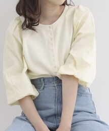 袖ボリューム プルオーバーカットソー