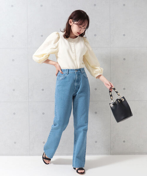 fredy emue（フレディエミュ）の「袖ボリューム プルオーバーカットソー（Tシャツ/カットソー・レディース・ブラック/サックスブルー/アイボリー・38）」の6枚目の写真