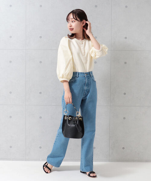 fredy emue（フレディエミュ）の「袖ボリューム プルオーバーカットソー（Tシャツ/カットソー・レディース・ブラック/サックスブルー/アイボリー・38）」の7枚目の写真