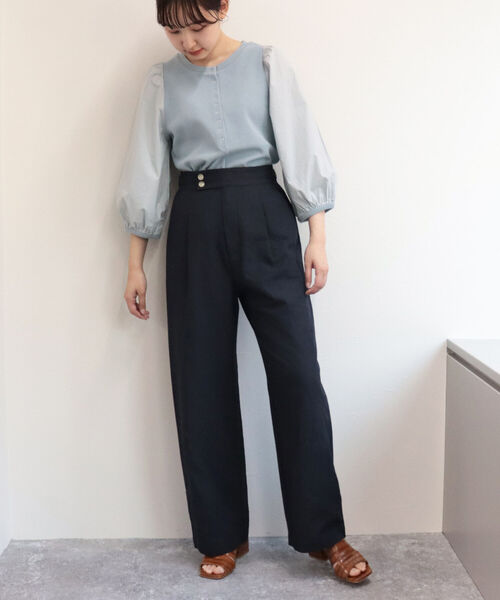 fredy emue（フレディエミュ）の「袖ボリューム プルオーバーカットソー（Tシャツ/カットソー・レディース・ブラック/サックスブルー/アイボリー・38）」の18枚目の写真