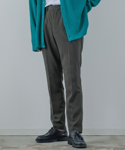 improves(インプローブス)の「ナチュラルストレッチ タック ストレート スラックスパンツ セットアップ対応(スラックス・メンズ・ブラウン/チャコール/グリーン・LARGE/MEDIUM)」の2枚目の写真
