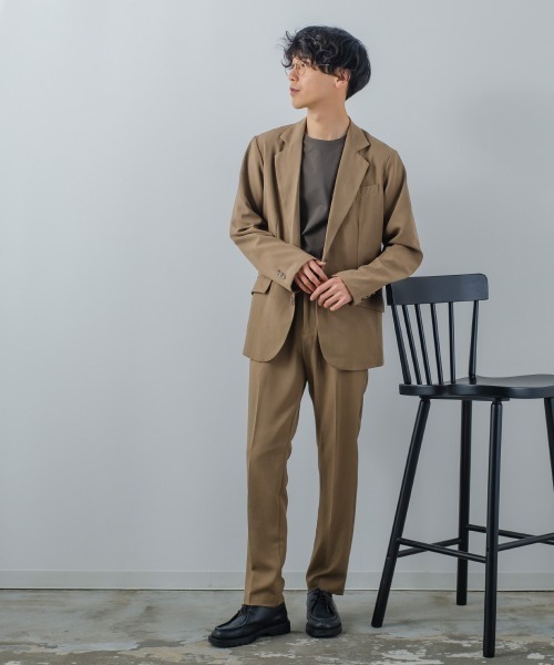 improves(インプローブス)の「ナチュラルストレッチ タック ストレート スラックスパンツ セットアップ対応(スラックス・メンズ・ブラウン/チャコール/グリーン・LARGE/MEDIUM)」の13枚目の写真