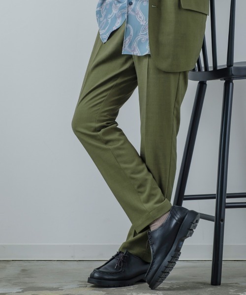 improves(インプローブス)の「ナチュラルストレッチ タック ストレート スラックスパンツ セットアップ対応(スラックス・メンズ・ブラウン/チャコール/グリーン・LARGE/MEDIUM)」の17枚目の写真