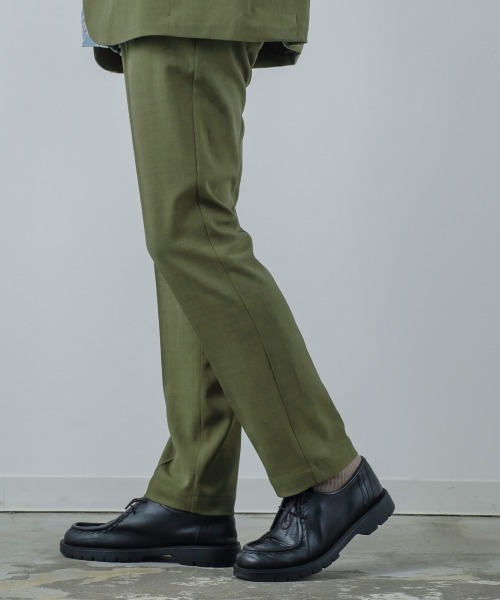 improves(インプローブス)の「ナチュラルストレッチ タック ストレート スラックスパンツ セットアップ対応(スラックス・メンズ・ブラウン/チャコール/グリーン・LARGE/MEDIUM)」の21枚目の写真