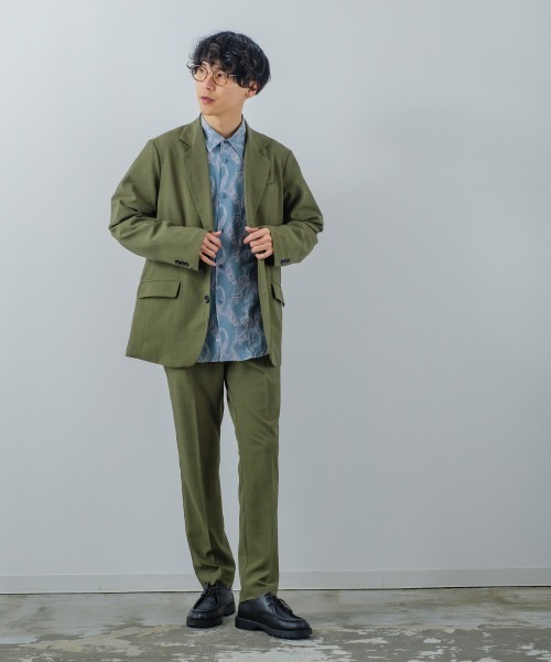 improves(インプローブス)の「ナチュラルストレッチ タック ストレート スラックスパンツ セットアップ対応(スラックス・メンズ・ブラウン/チャコール/グリーン・LARGE/MEDIUM)」の14枚目の写真