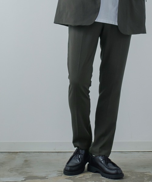 improves(インプローブス)の「ナチュラルストレッチ タック ストレート スラックスパンツ セットアップ対応(スラックス・メンズ・ブラウン/チャコール/グリーン・LARGE/MEDIUM)」の8枚目の写真