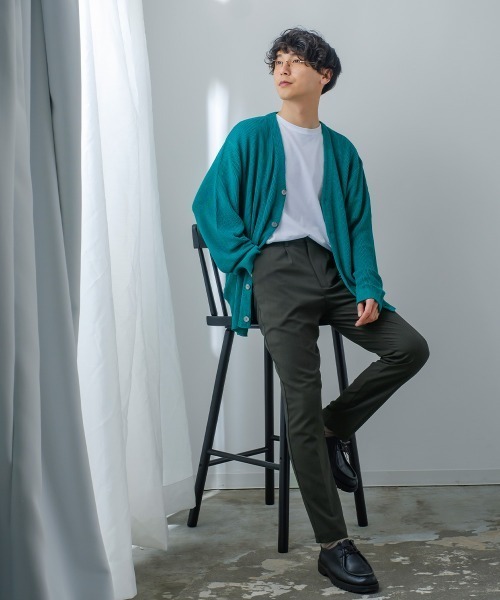 improves(インプローブス)の「ナチュラルストレッチ タック ストレート スラックスパンツ セットアップ対応(スラックス・メンズ・ブラウン/チャコール/グリーン・LARGE/MEDIUM)」の12枚目の写真