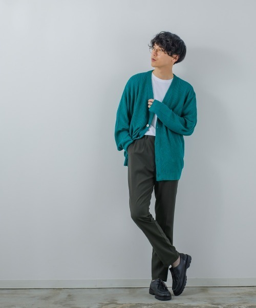 improves(インプローブス)の「ナチュラルストレッチ タック ストレート スラックスパンツ セットアップ対応(スラックス・メンズ・ブラウン/チャコール/グリーン・LARGE/MEDIUM)」の4枚目の写真