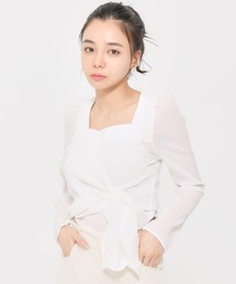 Dita（ディータ）の「スクエアカラー変形クロップドブラウス（シャツ/ブラウス）」