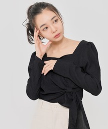 Dita（ディータ）の「スクエアカラー変形クロップドブラウス（シャツ/ブラウス）」
