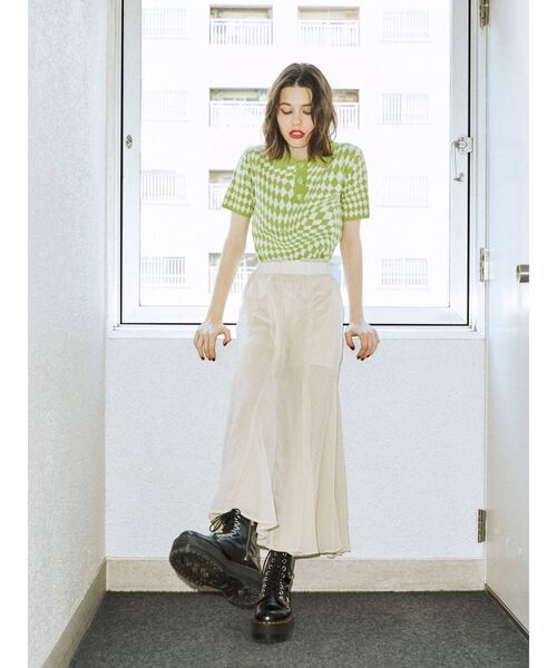 jouetie(ジュエティ)の「レースアップマーメイドスカート(スカート・レディース・ブラック/アイボリー/その他1/その他2/ブルー・MEDIUM)」の6枚目の写真