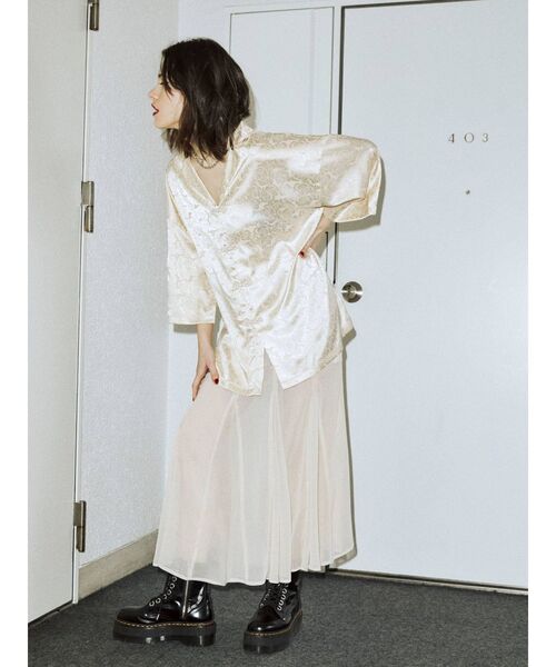 jouetie(ジュエティ)の「レースアップマーメイドスカート(スカート・レディース・ブラック/アイボリー/その他1/その他2/ブルー・MEDIUM)」の9枚目の写真