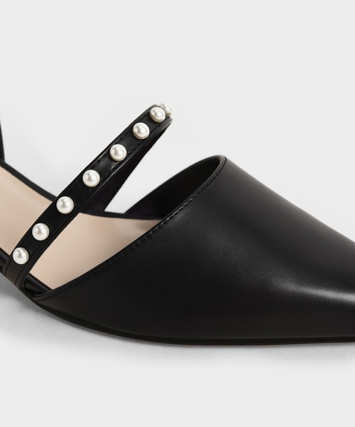 CHARLES & KEITH(チャールズ & キース)の「ビーズド スリングバックパンプス / Beaded Slingback Pumps(パンプス・レディース・ブラック/マルチ・22.5cm/23cm/23.5cm/24.5cm/25cm/25.5cm)」の7枚目の写真