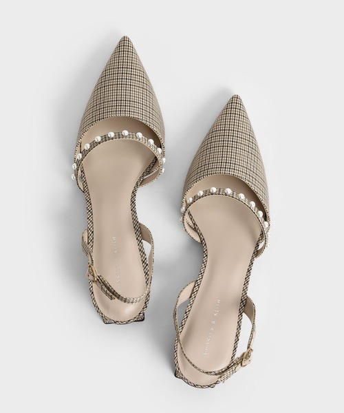 CHARLES & KEITH(チャールズ & キース)の「ビーズド スリングバックパンプス / Beaded Slingback Pumps(パンプス・レディース・ブラック/マルチ・22.5cm/23cm/23.5cm/24.5cm/25cm/25.5cm)」の15枚目の写真