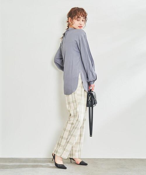 coen（コーエン）の「ボリュームスリーブタックブラウス（シャツ/ブラウス・レディース・ダークグレー/ベージュ・L/M）」の11枚目の写真