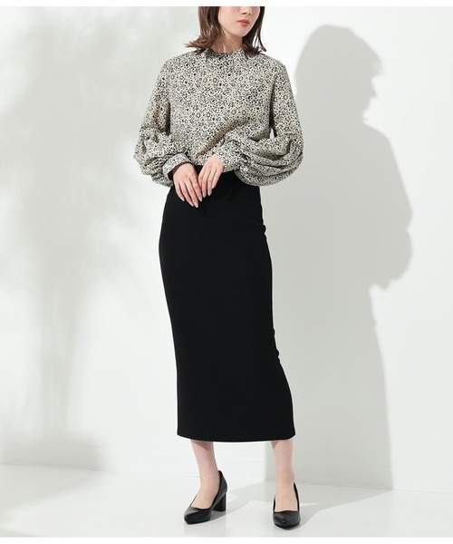 CHILLE(チル)の「楊柳プリントボリューム袖ブラウス(シャツ/ブラウス・レディース・ブラック/アイボリー・FREE)」の11枚目の写真