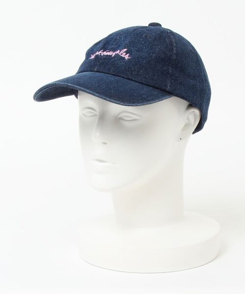 Mark Gonzales（マーク・ゴンザレス）の「【 Mark Gonzales / マークゴンザレス 】 別注 刺繍ロゴ ローキャップ（キャップ・レディース・ブラック/ネイビー/ピンク/インディゴブルー/ミント/ブラック×ホワイト/ブラック×ピンク/サックスブルー系1/サックスブルー系2/ブルー系・FREE）」の9枚目の写真