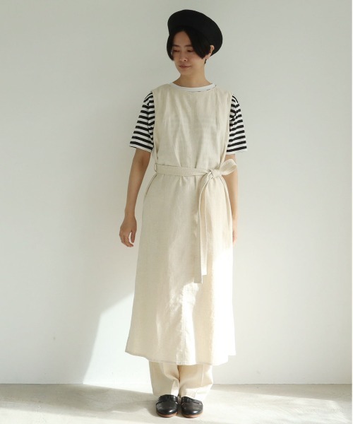 yuni（ユニ ）の「コットンリネン natural toutch wrap ワンピース