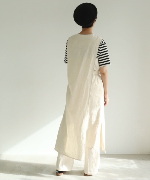 yuni（ユニ ）の「コットンリネン natural toutch wrap ワンピース 