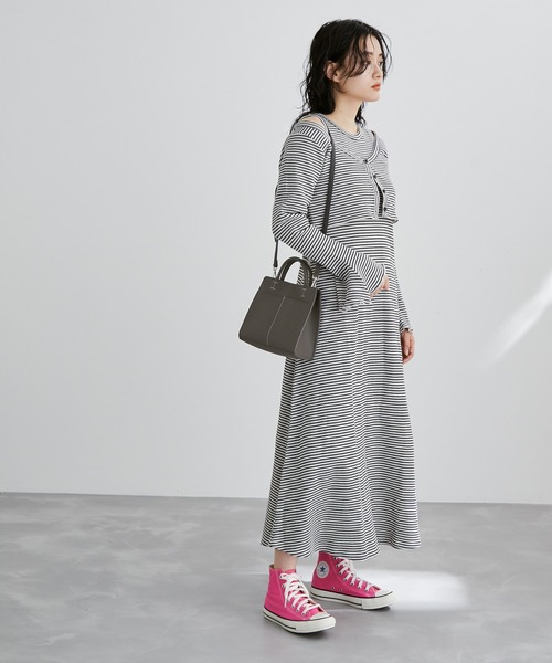 ADAM ET ROPE'（アダムエロペ）の「ソフトフェイクレザーミニバッグ（ショルダーバッグ・レディース・チャコールグレー/グレー・FREE）」の16枚目の写真