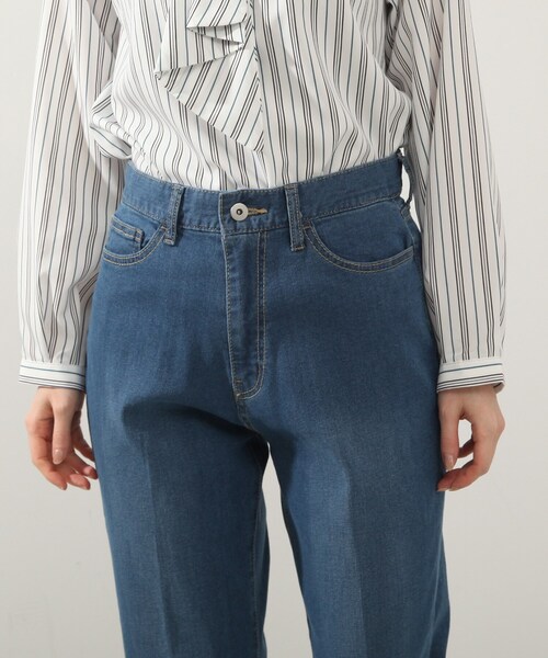 DRESKIP（ドレスキップ）の「◆裾後ろ入れヘムデニムパンツ（デニムパンツ・レディース・ネイビー/ライトブルー/オフホワイト・03/02/04）」の20枚目の写真