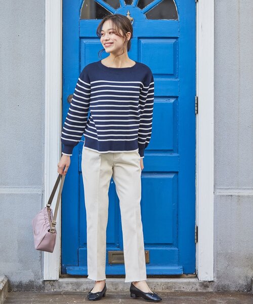 DRESKIP（ドレスキップ）の「◆裾後ろ入れヘムデニムパンツ（デニムパンツ・レディース・ネイビー/ライトブルー/オフホワイト・03/02/04）」の15枚目の写真