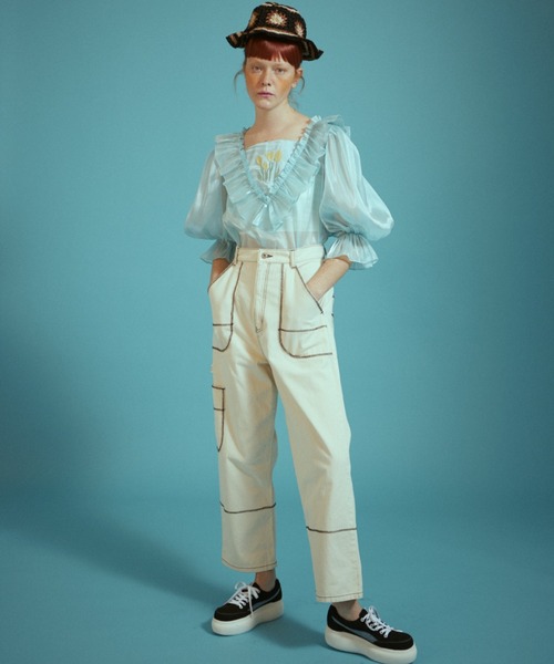 Candy Stripper（キャンディストリッパー）の「5 POCKET TAPERED パンツ（その他パンツ・レディース・グリーン/ピンク/アイボリー・1/2）」の6枚目の写真