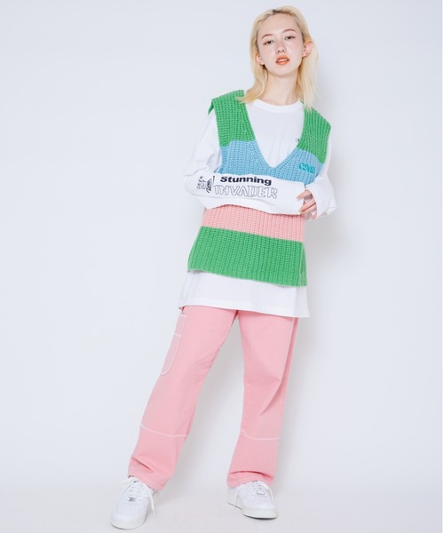 Candy Stripper（キャンディストリッパー）の「5 POCKET TAPERED パンツ（その他パンツ・レディース・グリーン/ピンク/アイボリー・1/2）」の11枚目の写真