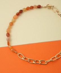 COLOR TOKYO ACCESSORIES | ストーン×チェーンマンテルネックレス(ネックレス)